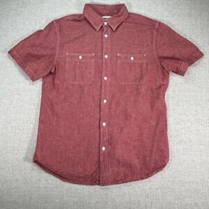 Old Navy Men's Casual Red Button-Down Shirt